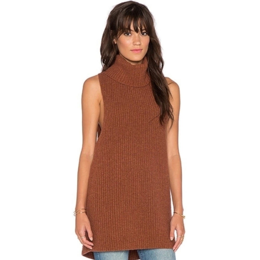 Revolve Free People “Need It Now” Vest in Burnt Caramel M